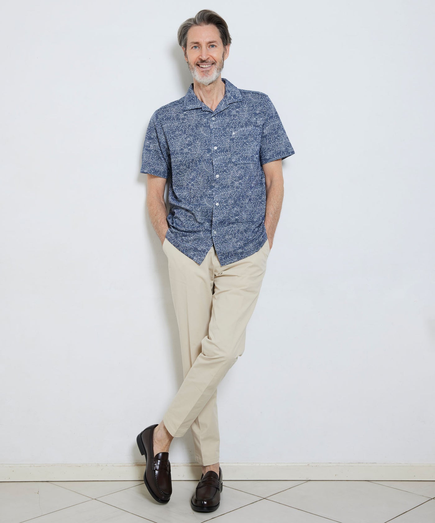 【TRES BIEN】Lサイズ　アロハシャツ 柄シャツ TRES BIEN】Lサイズ アロハシャツ 柄シャツ - メルカリ